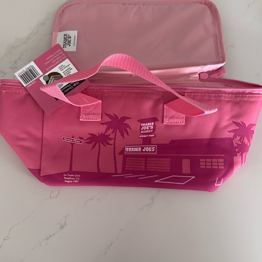 Trader Joe's Pink Insulated Lunch Bag
